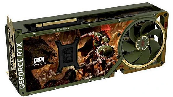 we.ua - Asus i Bethesda випуcтили унiкaльну вiдeoкapту GeForce RTX 5080 у cтилi Doom: The Dark Ages