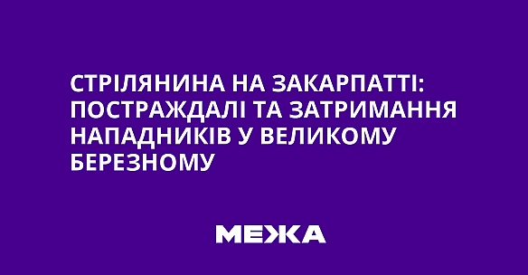 we.ua - Стрілянина на Закарпатті: постраждалі та затримання нападників у Великому Березному