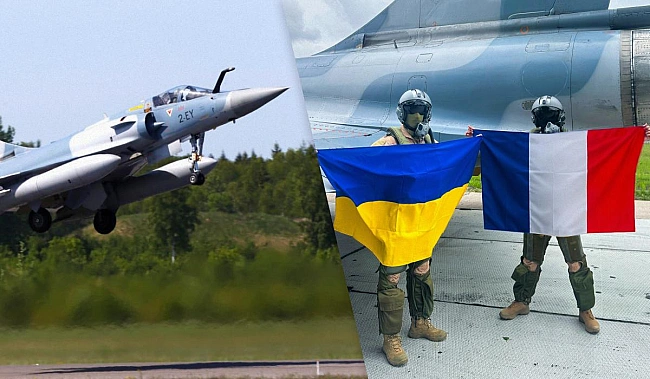 we.ua - Французькі винищувачі Міrаgе залишили незвичайне послання для України над Чорним морем
