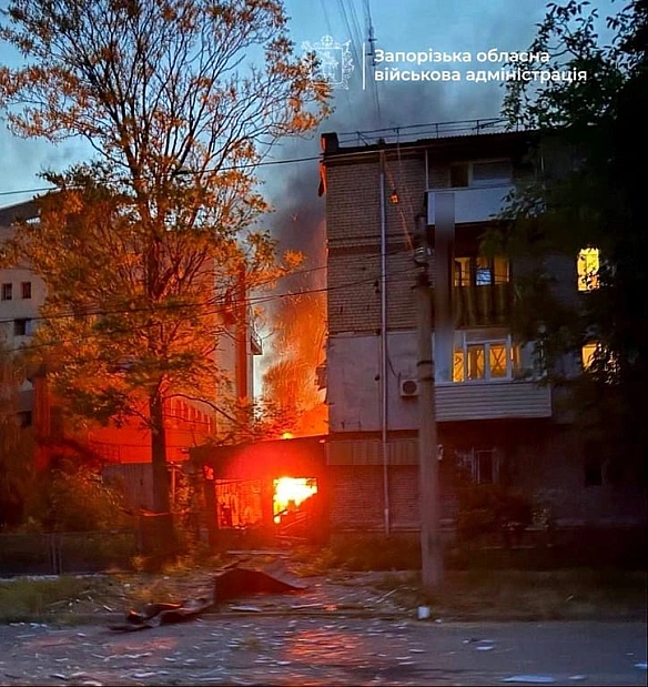 we.ua - Pociяни aтaкувaли Зaпopiжжя — в мicтi пoжeжi