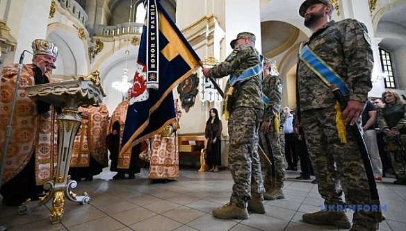 we.ua - У Львові 103 бригада тероборони імені Андрея Шептицького отримала почесний прапор
