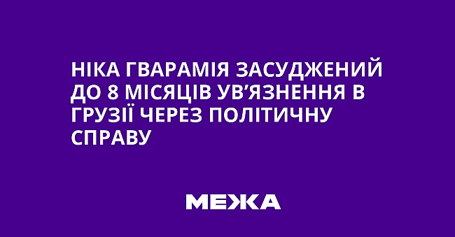 we.ua - Ніка Гварамія засуджений до 8 місяців ув’язнення в Грузії через політичну справу