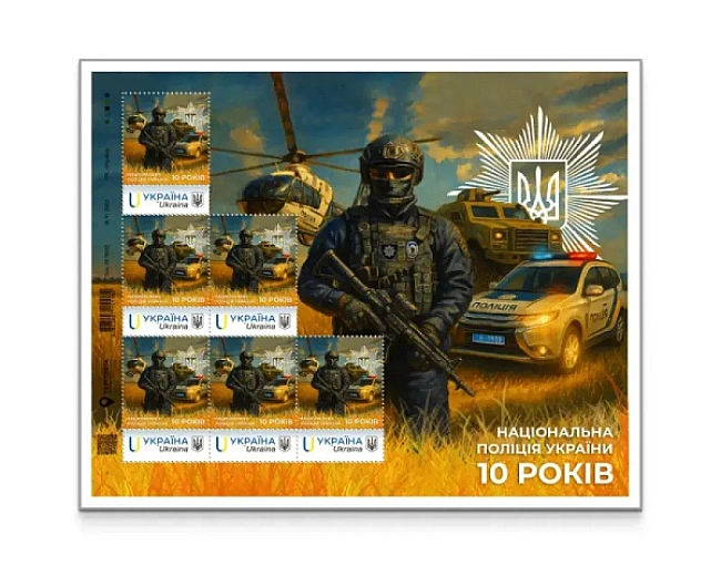we.ua - Укрпошта випустила марку до 10-річчя Нацполіції