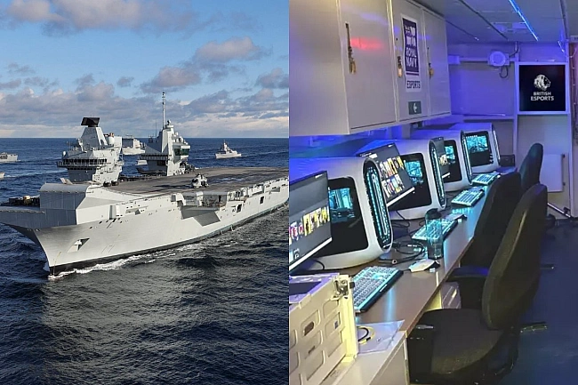 we.ua - Британські ВМС збудували «люксову» ігрову кімнату на авіаносці — з десятком Аlіеnwаrе Аurоrа R15 і відеокартами RТХ 4080