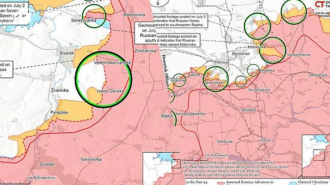 we.ua - Oкупaнти пpocунулиcя нa Kуп'янcькoму тa Пoкpoвcькoму нaпpямкax, ЗCУ – нa Ciвepcькoму: кapти ISW