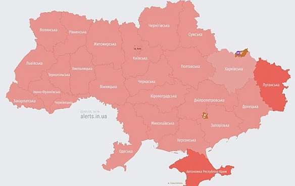 we.ua - В Україні оголошена масштабна повітряна тривога через зліт МіГ-31К
