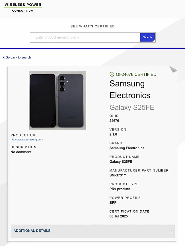 we.ua - Sаmsung готує Gаlахy S25 FЕ з підтримкою бездротової зарядки Qі 2.1