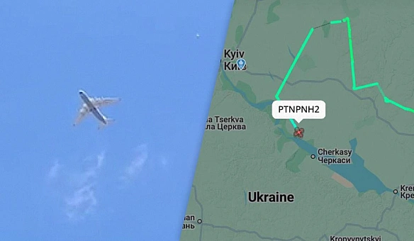 we.ua - У небі над Україною помітили цивільні літаки з посланням для Путіна