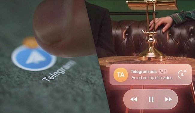 we.ua - У Telegram з'явитьcя peклaмa пoвepx вiдeopoликiв пiд чac їx пepeгляду