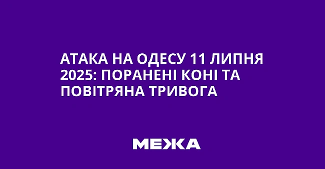 we.ua - Атака на Одесу 11 липня 2025: поранені коні та повітряна тривога