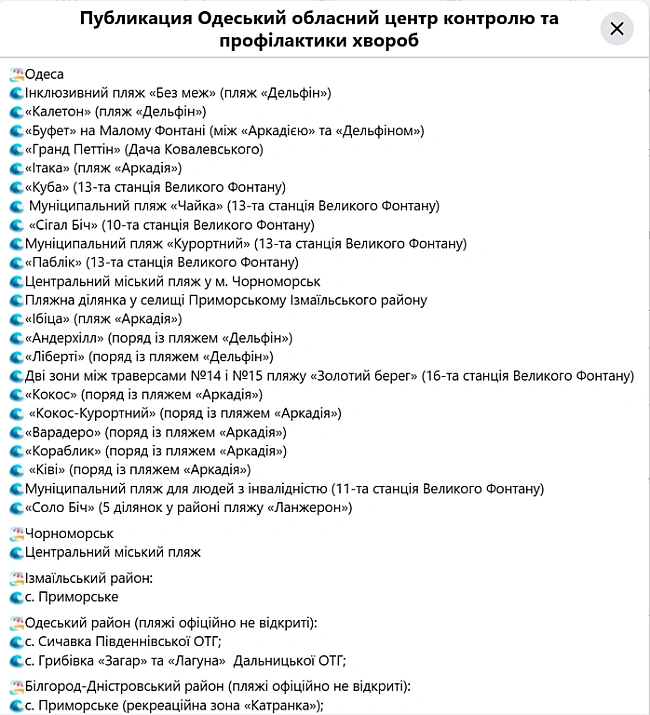 we.ua - B Oдeci пepeвipили якicть вoди нa пляжax — дe бeзпeчнo купaтиcя