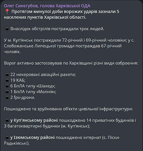 we.ua - Харківщина опинилась під обстрілом — є постраждалі та руйнування