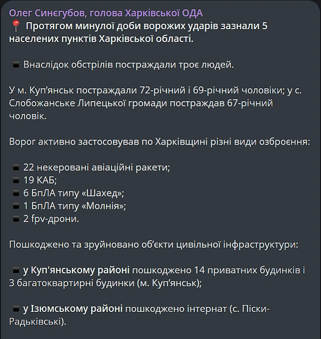we.ua - Харківщина опинилась під обстрілом — є постраждалі і руйнування
