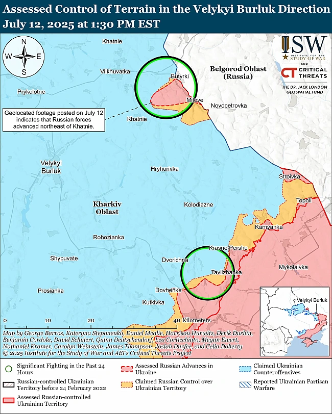 we.ua - В ІSW оцінили ціль просування російських військ на північному сході Харківської області