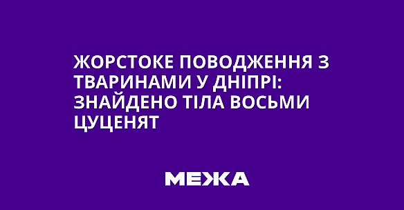 we.ua - Жорстоке поводження з тваринами у Дніпрі: знайдено тіла восьми цуценят