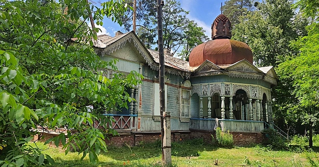 we.ua - У Пущі-Водиці активісти провели толоку на подвір’ї однієї з найцікавіших дерев’яних дач (ФОТО)