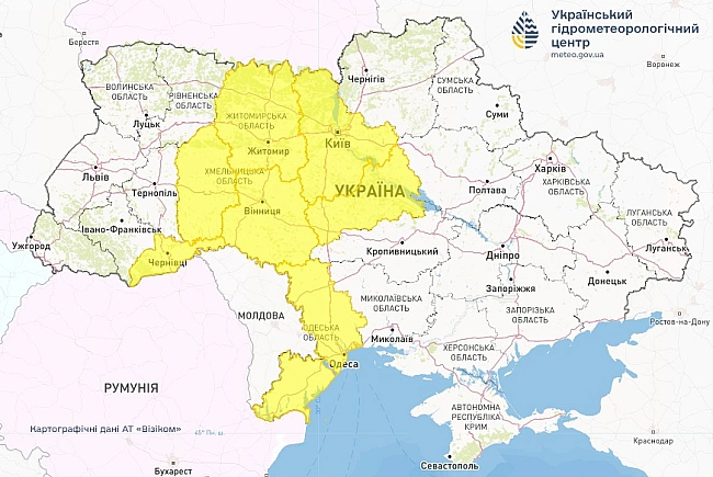 we.ua - В Україні штормове попередження — які регіони в небезпеці
