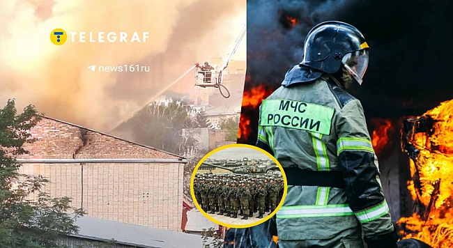 we.ua - У Росії горить військова частина, над містом здіймається чорний дим (відео)