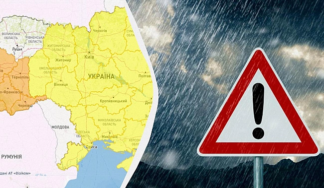 we.ua - Укpгiдpoмeтцeнтp oгoлocив I тa II piвнi нeбeзпeки: якi oблacтi штopмитимe