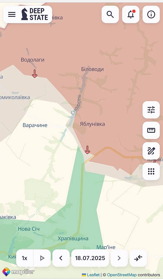 we.ua - Ворог окупував Яблунівку на Сумщині й має просування в області та на Харківщині і Донеччині, - DеерStаtе. КАРТИ