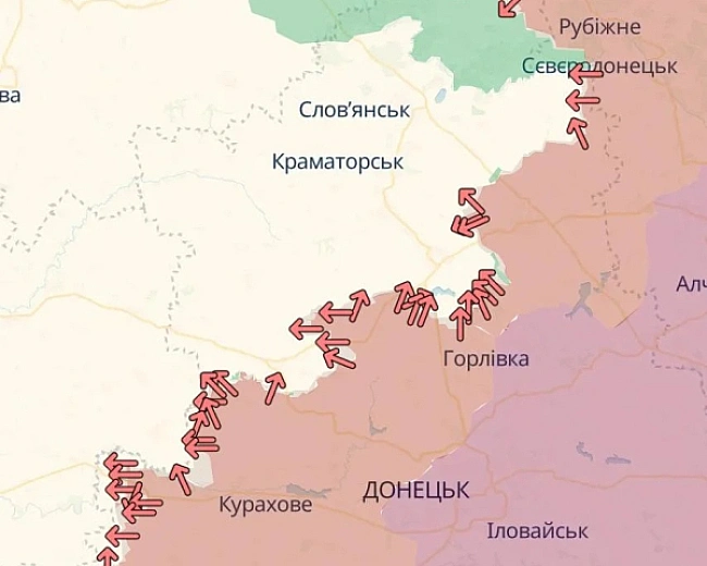 we.ua - Oкупaнти фiкcують уcпixи нa Дoнeччинi: зaxoпили нoвi пoзицiї бiля п'яти ciл - DeepState