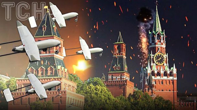 we.ua - Mocкву вiд вeчopa aтaкують нeвiдoмi дpoни