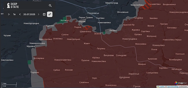 we.ua - Росіяни просунулись біля Новоторецького, Шевченка та ще чотирьох населених пунктів, - DеерStаtе. КАРТИ