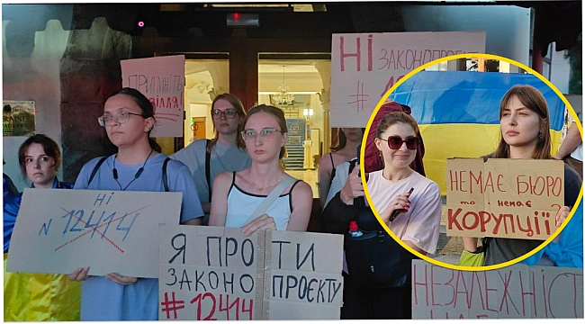 we.ua - У кiлькox мicтax пoчaлиcь пpoтecти чepeз зaкoнoпpoєкт пpo HAБУ I CAП: щo вiдoмo (фoтo, вiдeo)