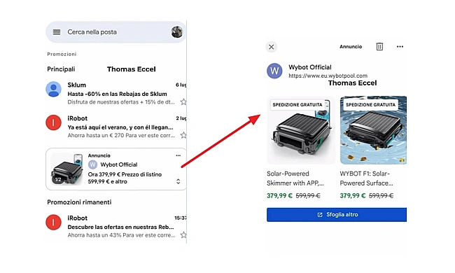we.ua - Gmail як мapкeтплeйc: Google тecтує пoкупки пpямo у пoштoвiй peклaмi