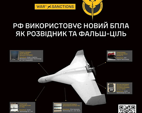we.ua - ГУР: більшість компонентів нового дрона РФ - з Китаю