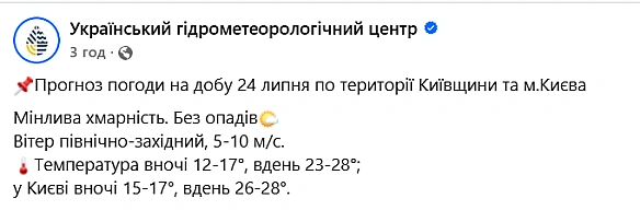 we.ua - Киян чекає справжнє літо — погода в столиці на завтра