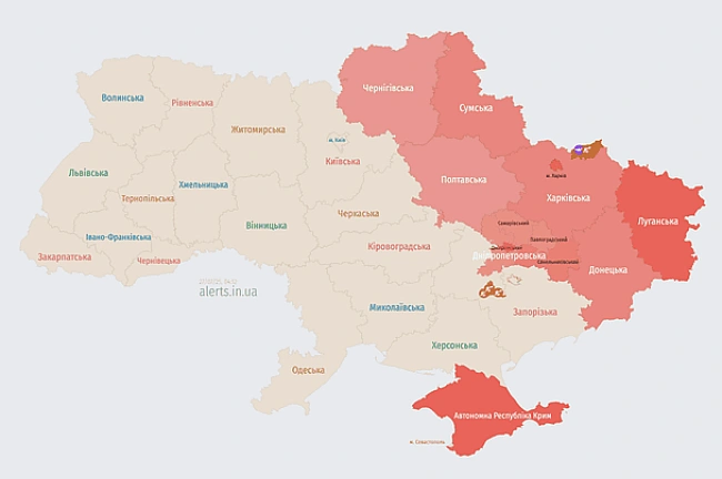 we.ua - Росія атакує Україну БпЛА: напрямки руху цілей