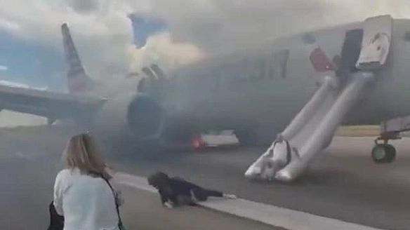 we.ua - У США під час взльоту загорівся літак зі 179 людьми на борту