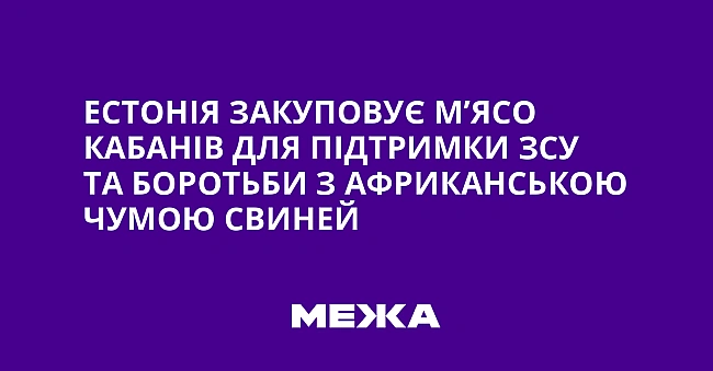 we.ua - Естонія закуповує м’ясо кабанів для підтримки ЗСУ та боротьби з африканською чумою свиней
