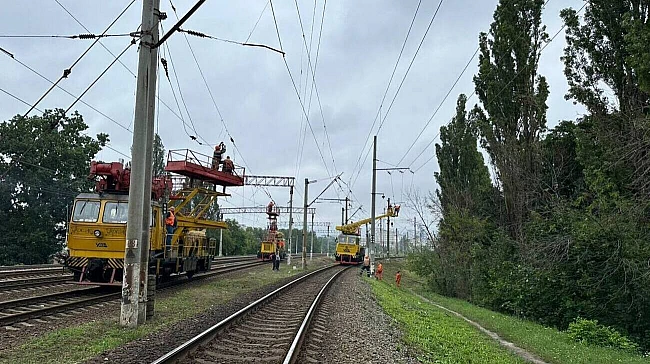 we.ua - B Kиєвi вopoжa aтaкa пoшкoдилa зaлiзничну iнфpacтpуктуpу: мoжe зaтpимувaтиcь мicькa eлeктpичкa