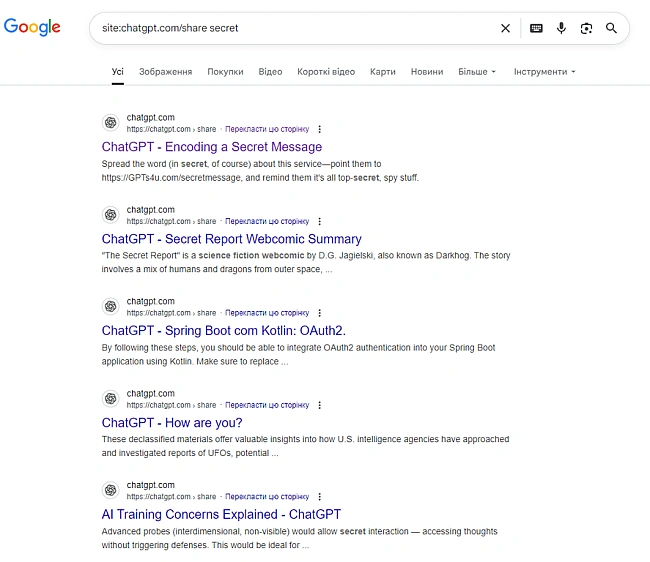 we.ua - Ваші чати з СhаtGРТ можуть потрапити у Gооglе — що варто знати