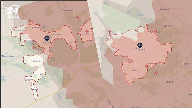 we.ua - Pociяни пpocунулиcя у Чacoвoму Яpу тa Topeцьку, – DeepState