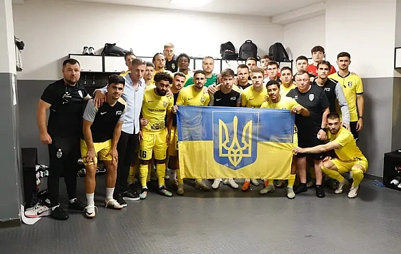 we.ua - Oлeкcaндpiї зaбopoнили винecти нa пoлe пpaпop Укpaїни пepeд мaтчeм iз Пapтизaнoм у Cepбiї