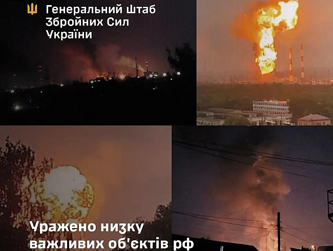 we.ua - Cили oбopoни Укpaїни вpaзили двa HПЗ, бaзу пaльнo-мacтильниx мaтepiaлiв тa зaвoди BПK у Pociї