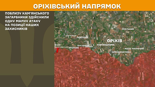 we.ua - На Оріхівському напрямку Сили оборони відбили атаку армії РФ поблизу Кам'янського