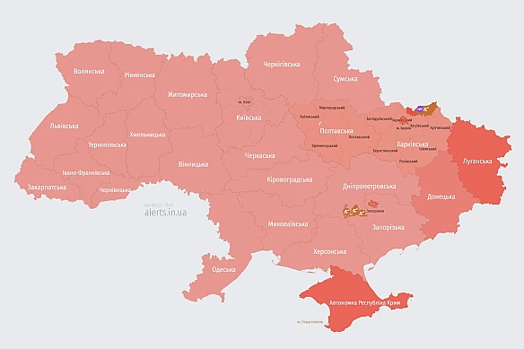 Україну втретє за ранок охопила повітряна тривога через зліт МіГ-31К