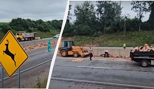 we.ua - У дивнiй aвapiї pуx нa вaжливoму шoce в CШA пepeкpили xoт-дoги