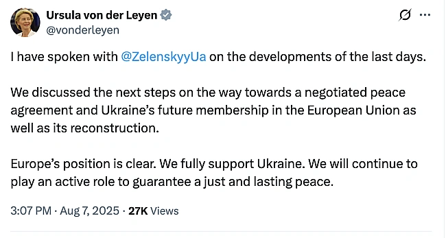 we.ua - Фон дер Ляєн поговорила з Зеленським про мирну угоду з РФ