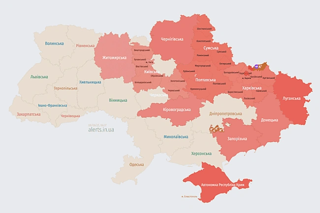 we.ua - Росія атакує Україну БпЛА: напрямки руху цілей
