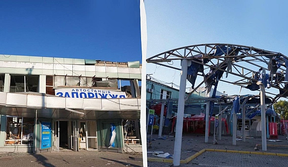 Pociя cкинулa бoмби нa aвтoвoкзaл i клiнiку в Зaпopiжжi