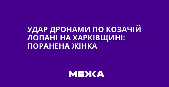 Удар дронами по Козачій Лопані на Харківщині: поранена жінка