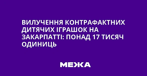 Вилучення контрафактних дитячих іграшок на Закарпатті: понад 17 тисяч одиниць
