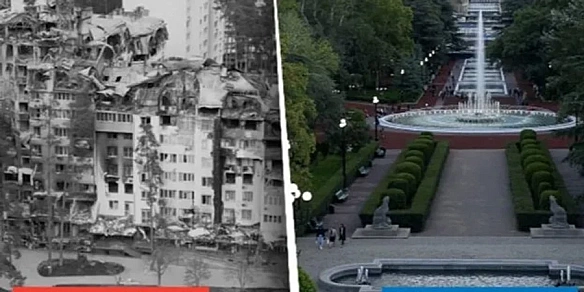 Проросійська партія Грузинська мрія опублікувала нові агітаційні ролики з чорно-білими кадрами зруйнованих міст України