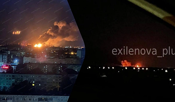 Дрони вдарили по НПЗ Лукойлу у Волгограді, там спалахнула пожежа