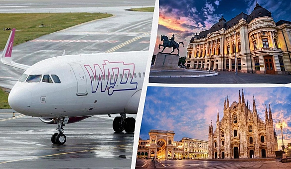 Wizz Air запустить майже три десятки нових маршрутів з Італії та Румунії